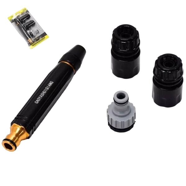 BLACK SPRAY WATER GUN WITH ATTACHMENT