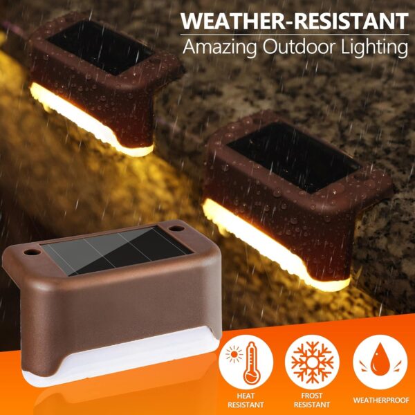 Solar Deck Lights Outdoor (4 pack) - Image 4