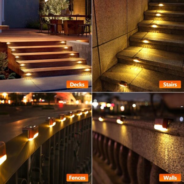 Solar Deck Lights Outdoor (4 pack) - Image 3
