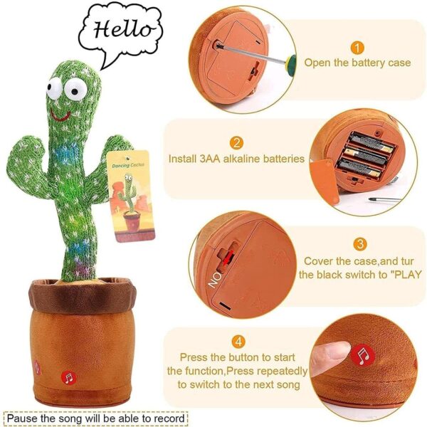 GREEN CACTUS TOYS RECHARGEABLE - Image 3
