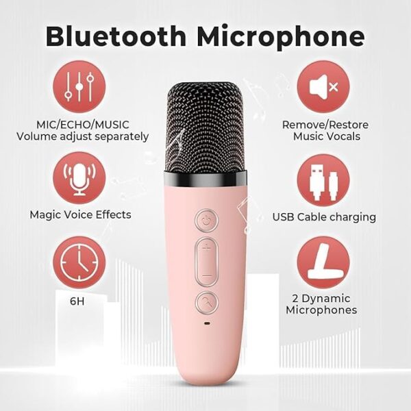 Bluetooth Speaker with Wireless Microphone – K12 - Image 4