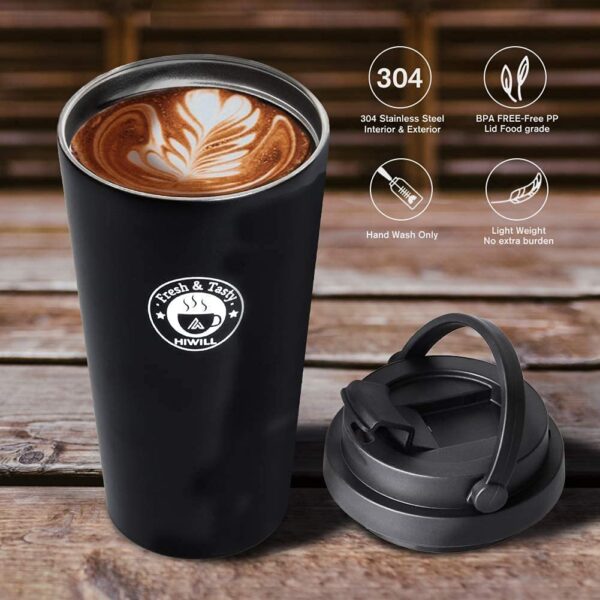 COFFEE MUG DOUBLE WALL VACUUM INSULATED (500ML) - Image 4