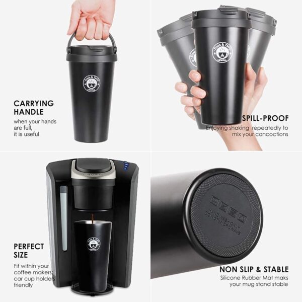 COFFEE MUG DOUBLE WALL VACUUM INSULATED (500ML) - Image 3