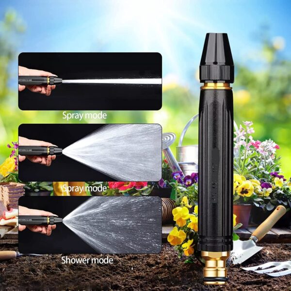 BLACK SPRAY WATER GUN WITH ATTACHMENT - Image 3