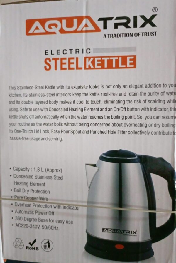 Aquatrix Electric Kettle – 1.5 liter - Image 2